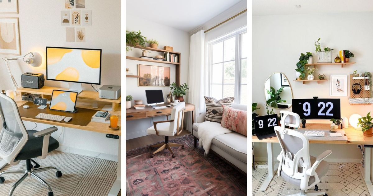 Espaço de home office organizado, com móveis funcionais e decoração que une produtividade e praticidade.
